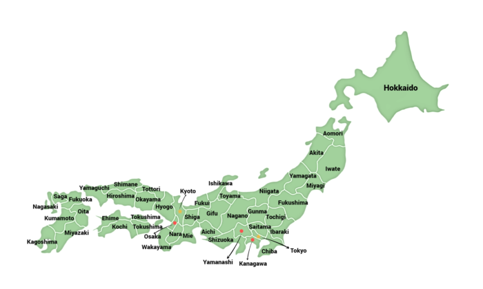 Map of Japan