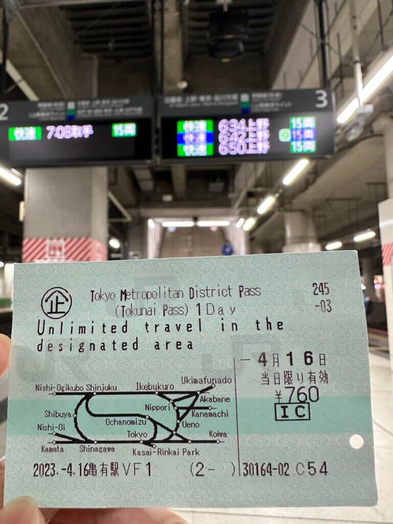 JR Tokyo Metropolitan 1 Day Pass