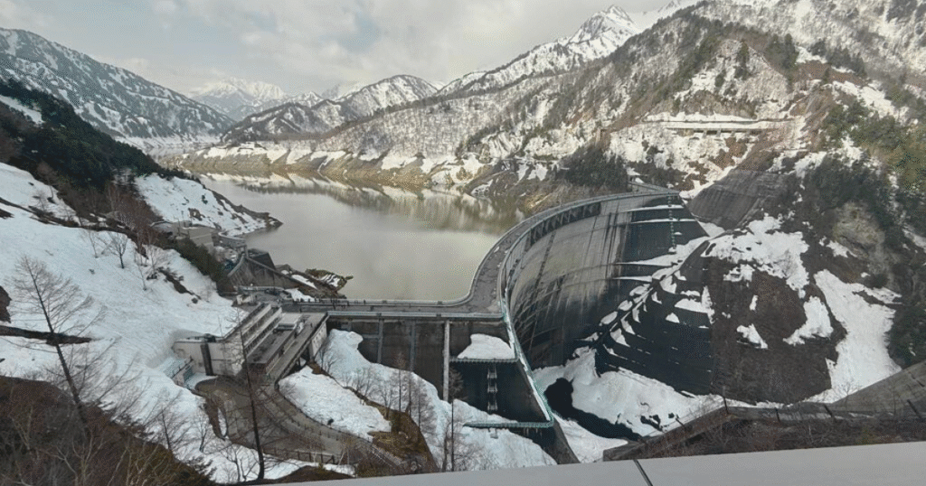 Kurobe dam view from observatory