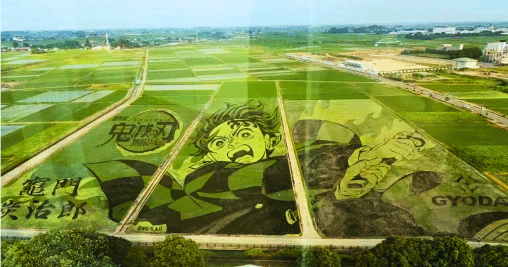 Gyoda rice art paddy japan