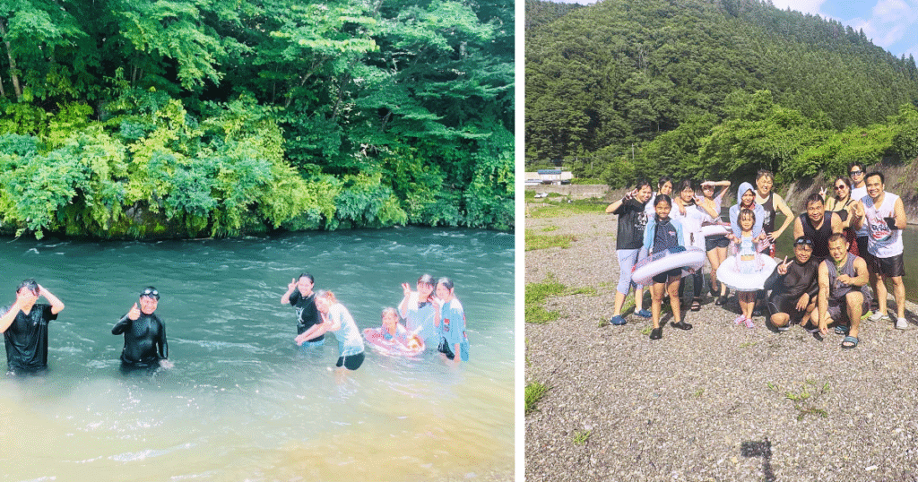 swimming at Kanna river