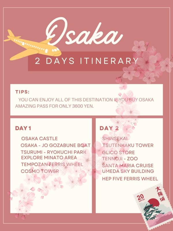 Osaka 2 days itinerary- Travel Journal