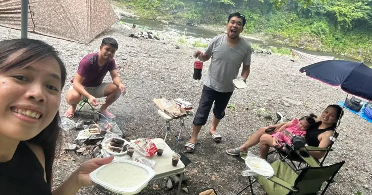 having fun at Hikawa campsite